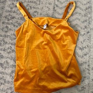 Faux Velvet tank top size small